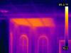 3a Thermal image of entry showing missing ceiling insulation