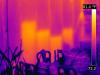 1a Thermal image showing missing wall insulation